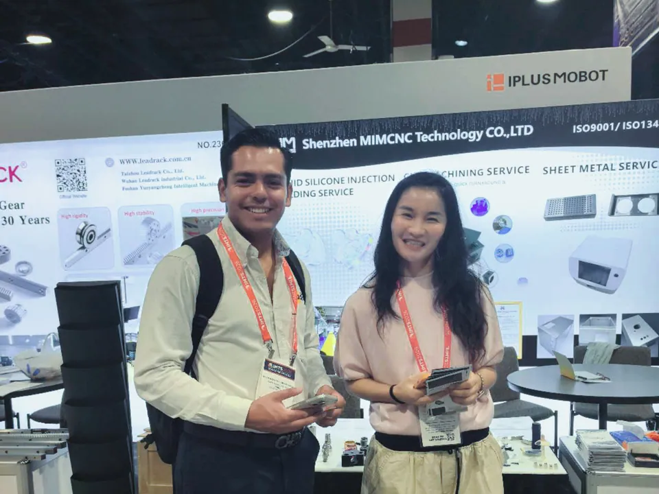 Production sourcing conversation with a manufacturing attendee at IMTS Chicago