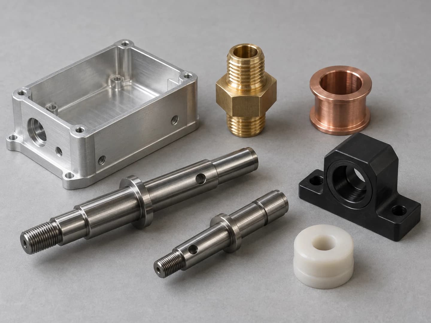 CNC machined aluminum, stainless steel, brass, copper and engineering plastic parts